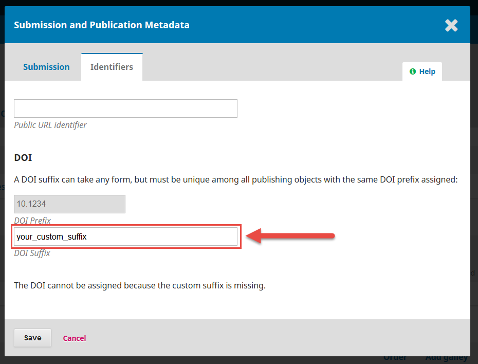 OJS 3.x doi plugin custom doi suffix